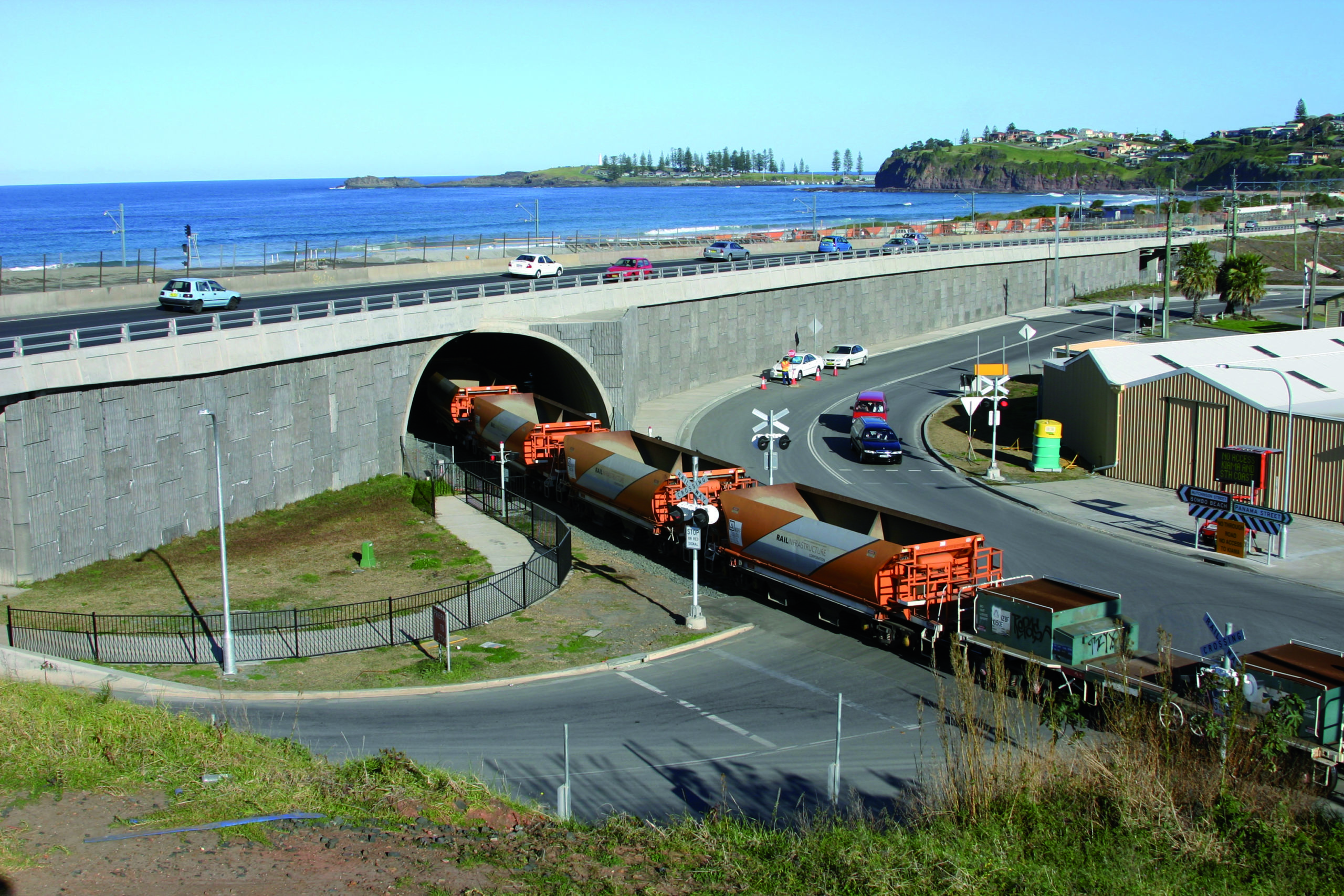 TechSpan precast arch rail underpass